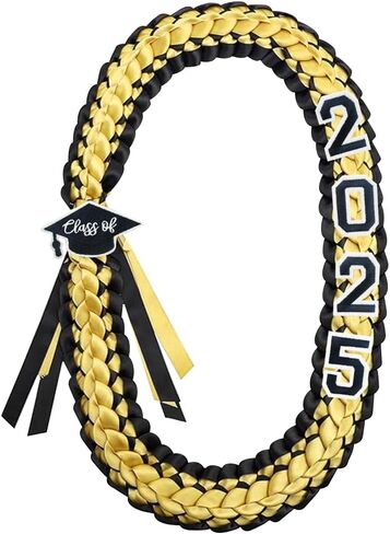 2025 Graduation Honor Ribbon Leis, Graduation Leis Class, Gift Braided for Men and Women (Blue White) in Kuwait