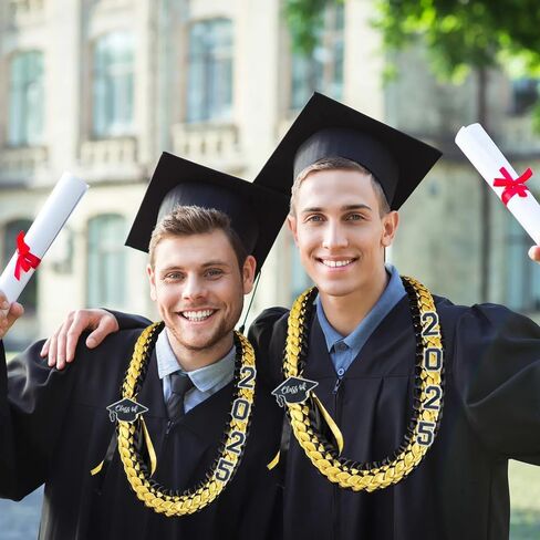2025 Graduation Honor Ribbon Leis, Graduation Leis Class, Gift Braided for Men and Women (Blue White) in Kuwait