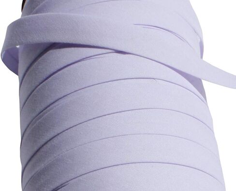 Funk Full Funk Single Fold Bias Tape | الخياطة ، خياطة ، صب ، الأنابيب ، hemming ، خياطة اللحف ، ترقيع شريط ربط نسيج أحادي أضعاف | عرض 0.5 بوصة ، 1 ياردة ، قبالة وايت (مسحة الخزامى) in Kuwait