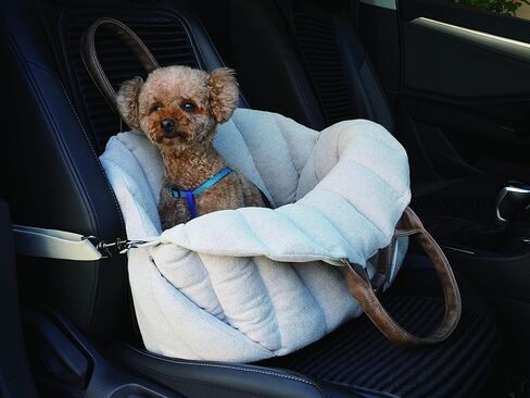 K10 Car-Go Tote - Dual Purpose Pet Tote and Dog Car Seat - Carry Your Dog or cat Safely with Harness Attachment - Attach The Bag to a Car Seat to use as a Pet Carrier (Oatmeal Beige) in Kuwait