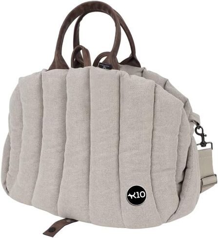 K10 Car-Go Tote - Dual Purpose Pet Tote and Dog Car Seat - Carry Your Dog or cat Safely with Harness Attachment - Attach The Bag to a Car Seat to use as a Pet Carrier (Oatmeal Beige) in Kuwait