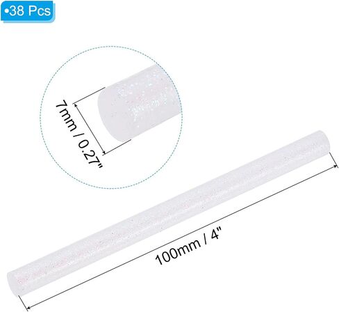 Patikil 4x0.27 بوصة بريق عصي الغراء الساخن ، 38 PCS مسدس الغراء الساخن مصغرة Mini Melt Glue Glue Stick for Diy Art Craft Relpairs Decoration ، Lake Blue in Saudi Arabia