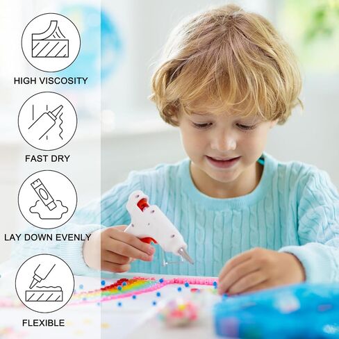 Patikil 4x0.27 بوصة بريق عصي الغراء الساخن ، 38 PCS مسدس الغراء الساخن مصغرة Mini Melt Glue Glue Stick for Diy Art Craft Relpairs Decoration ، Lake Blue in Saudi Arabia