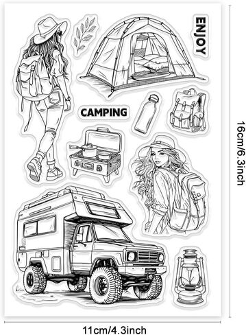 GLOBLELAND Steampunk Lady Clear Stamps for DIY Scrapbooking Gear Lady Silicone Stamp Seals Transparent Stamp for Cards Making Photo Album Journal Decoration 6.3×4.33inch in Saudi Arabia