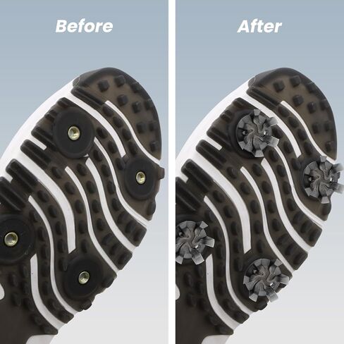 51 Pcs Golf Shoe Spikes Replacements Set 50 Golf Shoe Cleats Replacement & 1 Black Golf Cleats Spanner Metal Thread Screw 6 mm Dia Golf Cleats Replacement for Golf Player Golf Lover in Saudi Arabia