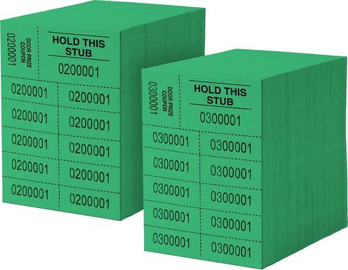 Auction Tickets - 1000 Sheets - 10 Numbers per Sheet (Blue) in Kuwait