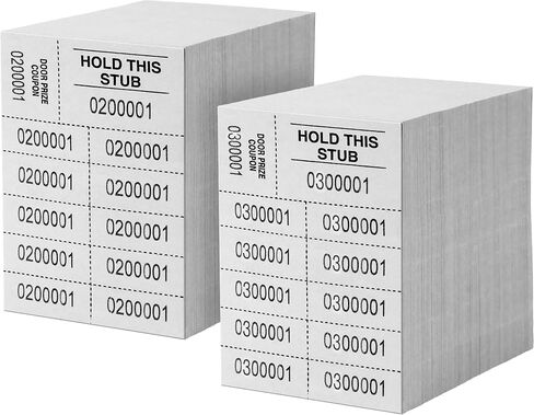 Auction Tickets - 1000 Sheets - 10 Numbers per Sheet (Blue) in Kuwait