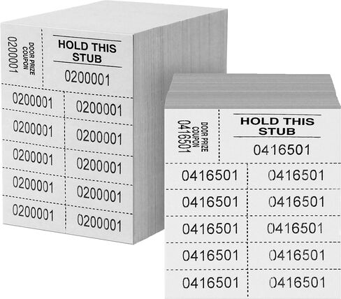 Auction Tickets - 1000 Sheets - 10 Numbers per Sheet (Blue) in Kuwait