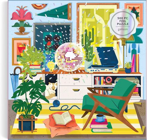 Galison Curious Cats 500 Piece Puzzle from Galison - Bright and Colorful Illustrations of Feline Pranksters, Perfect for The Whole Family to Enjoy Together, 20" x 20", Great Gift Idea in Saudi Arabia