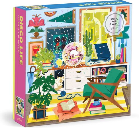 Galison Curious Cats 500 Piece Puzzle from Galison - Bright and Colorful Illustrations of Feline Pranksters, Perfect for The Whole Family to Enjoy Together, 20" x 20", Great Gift Idea in Saudi Arabia