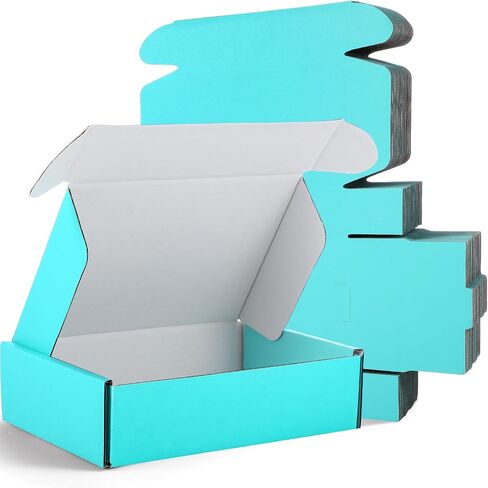 Spakon 50 Packs Shipping Boxes Cardboard Corrugated Mailer Packaging Boxes for Small Business Cute Small Box Cardboard Carton Box Mailers for Packaging Product (Candy Color,6 x 4 x 1.6 Inches) in Kuwait