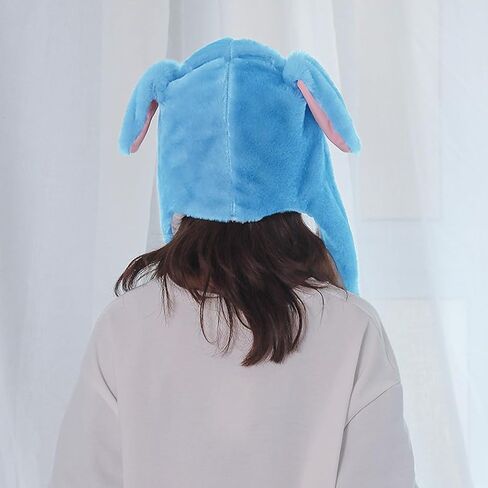 Ear Moving Jumping Rabbit Hat Bunny Plush Cap, Halloween Easter Party Cosplay Holiday Hat for Women Girls in Kuwait