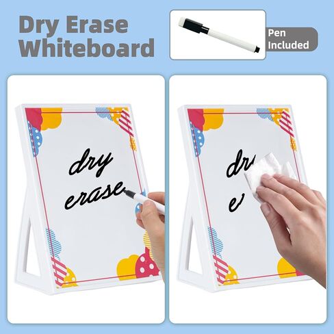 Desktop Dry Erase Board, Small Whiteboard with Stand, A5 Size 8.3 x 5.8 Inches with A Dry Erase Marker in Saudi Arabia
