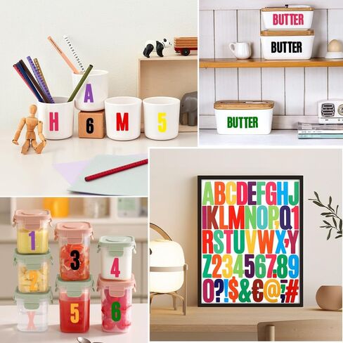 2 Inch Large Vinyl Letter Stickers, 20 Sheets 1000 PCS Self-Adhesive Multicolor Alphabet Stickers for Water Bottles, Mailbox, Craft, Scrapbooking, Decor in Saudi Arabia
