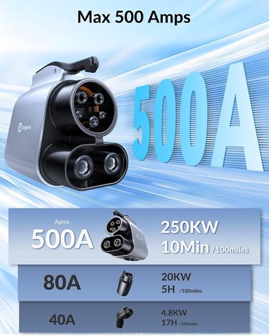 2024 Tesla Supercharger to CCS1 Charging Adapter [Max 500A, 1000V] NACS to CCS Electric Vehicle Adapter, Tesla Supercharger Adapter, Fit for All Ford EVs, Fit for Rivian R1T R1S R2 R3 EVs in Kuwait
