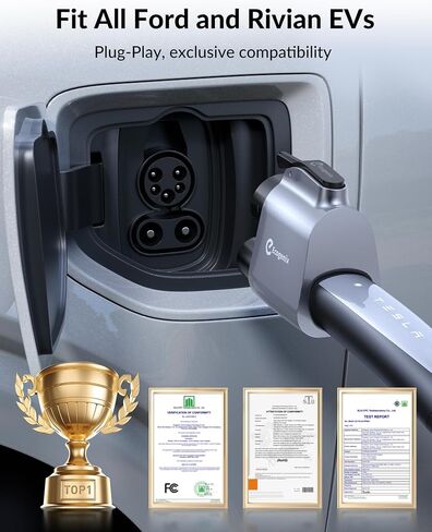 2024 Tesla Supercharger to CCS1 Charging Adapter [Max 500A, 1000V] NACS to CCS Electric Vehicle Adapter, Tesla Supercharger Adapter, Fit for All Ford EVs, Fit for Rivian R1T R1S R2 R3 EVs in Kuwait