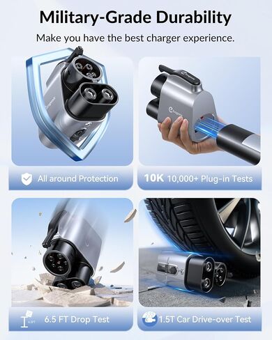 2024 Tesla Supercharger to CCS1 Charging Adapter [Max 500A, 1000V] NACS to CCS Electric Vehicle Adapter, Tesla Supercharger Adapter, Fit for All Ford EVs, Fit for Rivian R1T R1S R2 R3 EVs in Kuwait