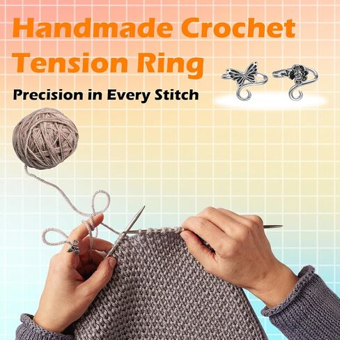 4pcs Knitting Crochet Loop Ring for Fingers Metal Open Yarn Guide Crochet Rings in Kuwait