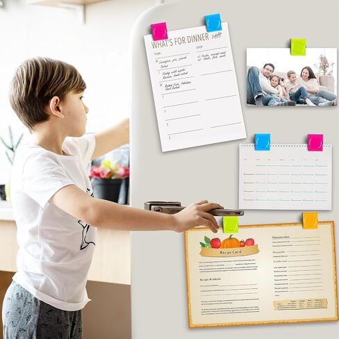8 Pack Heavy Duty Refrigerator Magnets - Whiteboard & Fridge Magnetic Clips in Saudi Arabia