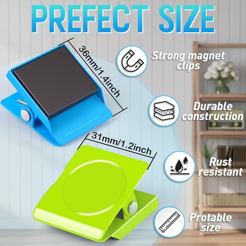 8 Pack Heavy Duty Refrigerator Magnets - Whiteboard & Fridge Magnetic Clips in Saudi Arabia