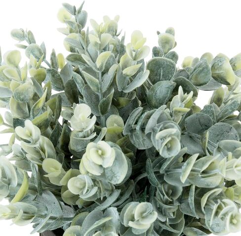 MyGift Artificial Green Grass Plant in Modern Round Gray Concrete Pot with Embossed Diamond Pattern, Tabletop Faux Greenery Decor Potted in Decorative Planter in Saudi Arabia