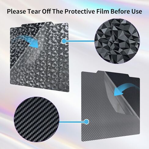 لوحة فولاذية زنبركية PEO PET مزدوجة الجوانب من Ideaformer 310x310 مم، لوحة بناء Diamond PEO+ألياف الكربون PET للمدفعية الجانبية X1 X2 لـ Creality CR-10 CR-10S Anet A8 Plus in Kuwait