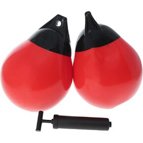BISupply Round Boat Bumpers for Docking 2pk - Inflatable Fender Boat Guard Dock Edge Bumper Ball Mooring Buoy Float
