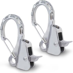Upgraded Stainless Steel Boat Fender Clips Boat Fender Quick Release Clip Boat Bumper for Docking, Adjustable Boat Round and Square Rail Fender Clips for Boats