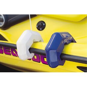 Taylor Made Buoy for Personal Watercrafts, Hook Under Quick Attachment, Flexible Shape, Inflation Valve, Suction Cup and Securing Line Included, for Use at Low Speed or Docking, Red – 2020108224