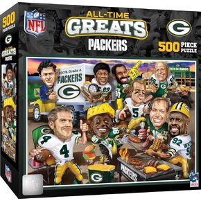 MasterPieces 500 Piece Sports Jigsaw Puzzle for Adults - NFL Green Bay Packers All-Time Greats - 15x21