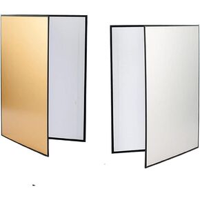 ورق مقوى عاكس للصور مقاس 8 × 11 بوصة / 21 × 29 سم أبيض وأسود وفضي وذهبي، لوح ارتداد للضوء للمنتج، دعامات تصوير طعام ثابتة، عبوتان in Kuwait