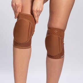 Queen Wear – Nude Mocha Grip– Pole Dance Knee Pads – Perfect Woman Protection for Ballet Modern Dance and Indoor Sports (XL)