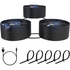 سلك موسع USB نشط بطول 66 قدمًا/20 مترًا، كابل تمديد USB 3.0، ذكر إلى أنثى، متوافق مع محرك فلاش USB، القرص الصلب، قارئ البطاقات، كاميرا الويب، الطابعة، لوحة المفاتيح، الماوس، بلاي ستيشن، إكس بوكس، سماعة الواقع الافتراضي in Kuwait