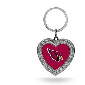 سلسلة مفاتيح على شكل قلب من حجر الراين لكرة القدم من ريكو إندستريز NFL - إكسسوار رائع in Kuwait