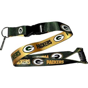 Aminco NFL Green Bay Packers Reversible Lanyard, Team Colors, one Size (NFL-LN-162-19)