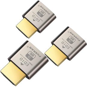 HDMI Dummy Plug Headless Ghost Display Emulator HDMI-Compatible（Fit Headless-1920x1080 New Generation@60Hz）-3Pack