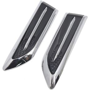 2 Pcs Metal Car Air Flow Vent Sticker Decorative Hood Sticker