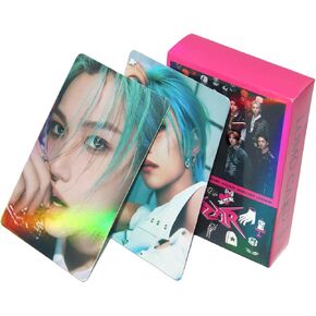 Stray Kids Album Card Kpop Stray Kids Photocard 55pcs Stray Kids Rock Star Laser Photocard 樂-STAR Album Photocards Kpop Lomo Cards Stray Kids Merch