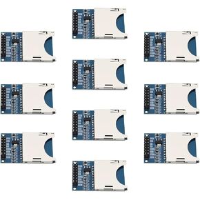 10 Pcs SD Card Module Slot Reader Compatible with SPI Interface Single Chip Microcomputer STM32 MSP430 Reading and Writing Module