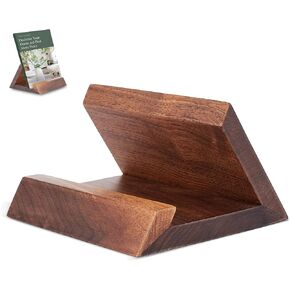 حامل كتب الجوز: حامل كتب خشبي فاخر للمكتب أو المكتب - حامل كتب مثالي لغرفة المعيشة أو المطبخ أو طاولة القهوة - تصميم حديث، صغير in Kuwait