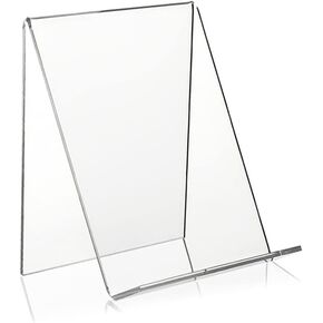1 Piece Small Acrylic Tablet Holder Book Stand Acrylic Display Easel Acrylic Book Easel for Displaying Pictures, Books, Notebooks, Music Sheets(Transparent)