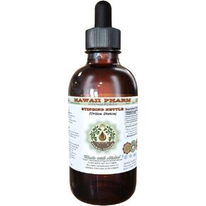 Stinging Nettle Alcohol-Free Liquid Extract, Organic Stinging Nettle (Urtica Dioica) Dried Leaf Glycerite Natural Herbal Supplement, Hawaii Pharm, USA 2 fl.oz