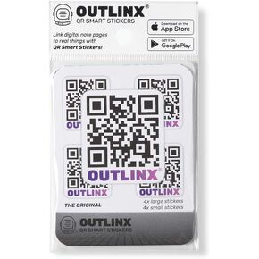 QR Smart Stickers | Stick Digital Notes to Your Things | The Original 1-Pack 8X Stickers