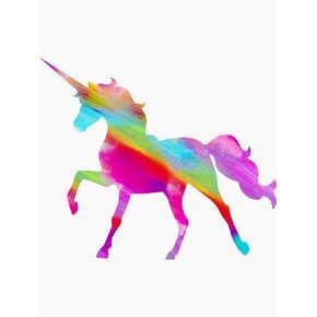 Watercolor Rainbow Unicorn Sticker - Sticker Graphic -Stickers for Hydroflask Water Bottles Laptop Computer Skateboard, Waterproof Decal Stickers