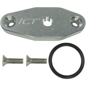 ICT Billet LT L83 LT1 L86 Turbo Oil Supply Port 1/8" NPT Feed Plate Billet Gauge Adapter Gen V 551358