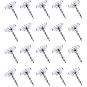 150 Count Push Pins, Clear Thumb Tacks, Flat Thumb Tacks Steel Point and Clear Plastic Head Pushpins, Transparent Thumbtacks for Cork Board Bulletin Boards for School, Office, Cork Board,Wall Hanging,