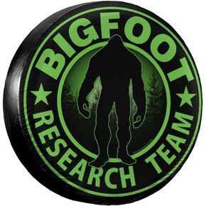 Sasquatch Research Team Green Spare Tire Cover,Universal Wheel Tire Cover for Trailer, RV, SUV, Truck,Camper and Many Vehicle,Weatherproof Tire Protectors（17 inch for Diameter 31"-33"）