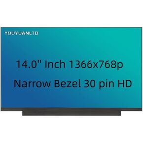 NT140WHM-N34 Fit NT140WHM-N51, B140XTN07.2,B140XTN07.3, LCD Screen Replacement HD 1366x768, Glossy LED Non-Touch Display