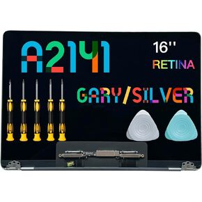 Seven Puppy Replacement 16" for Pro Retina A2141 2019 LCD Full Screen Display Assembly EMC 3347 661-14200 (Speace Gray)