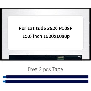 LCD Screen Replacement for Dell Latitude 3520 P108F P108F001 P108F002, Laptop FHD 1920x1080 IPS, LED Non-Touch Display